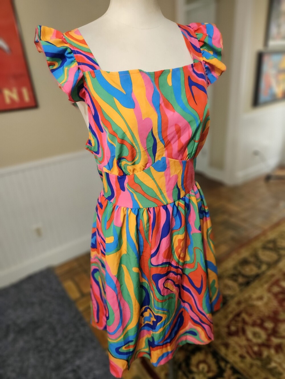 Shein Psychedelic Dress XL - Picture 2 of 4